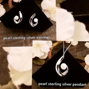 E4 Pearl Set Earrings and Necklace
